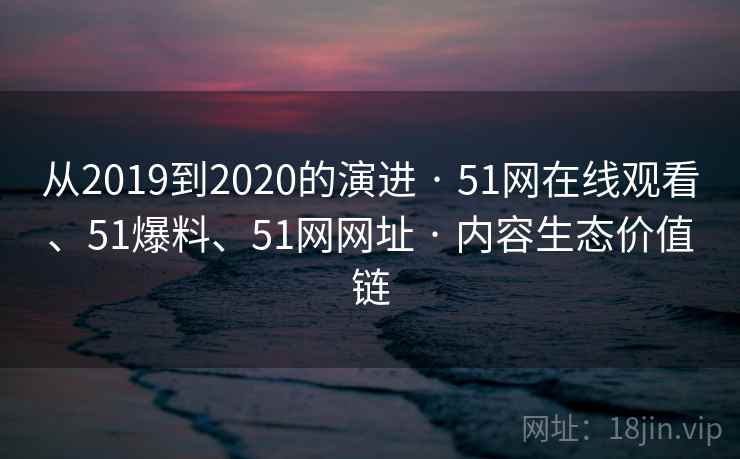 从2019到2020的演进 · 51网在线观看、51爆料、51网网址 · 内容生态价值链