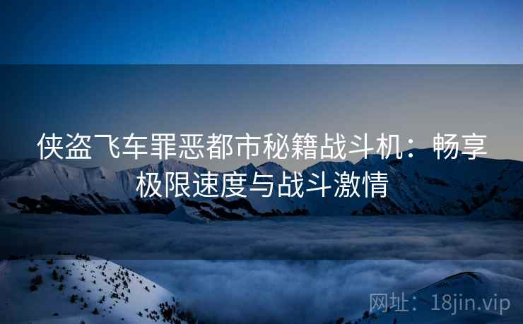 侠盗飞车罪恶都市秘籍战斗机：畅享极限速度与战斗激情